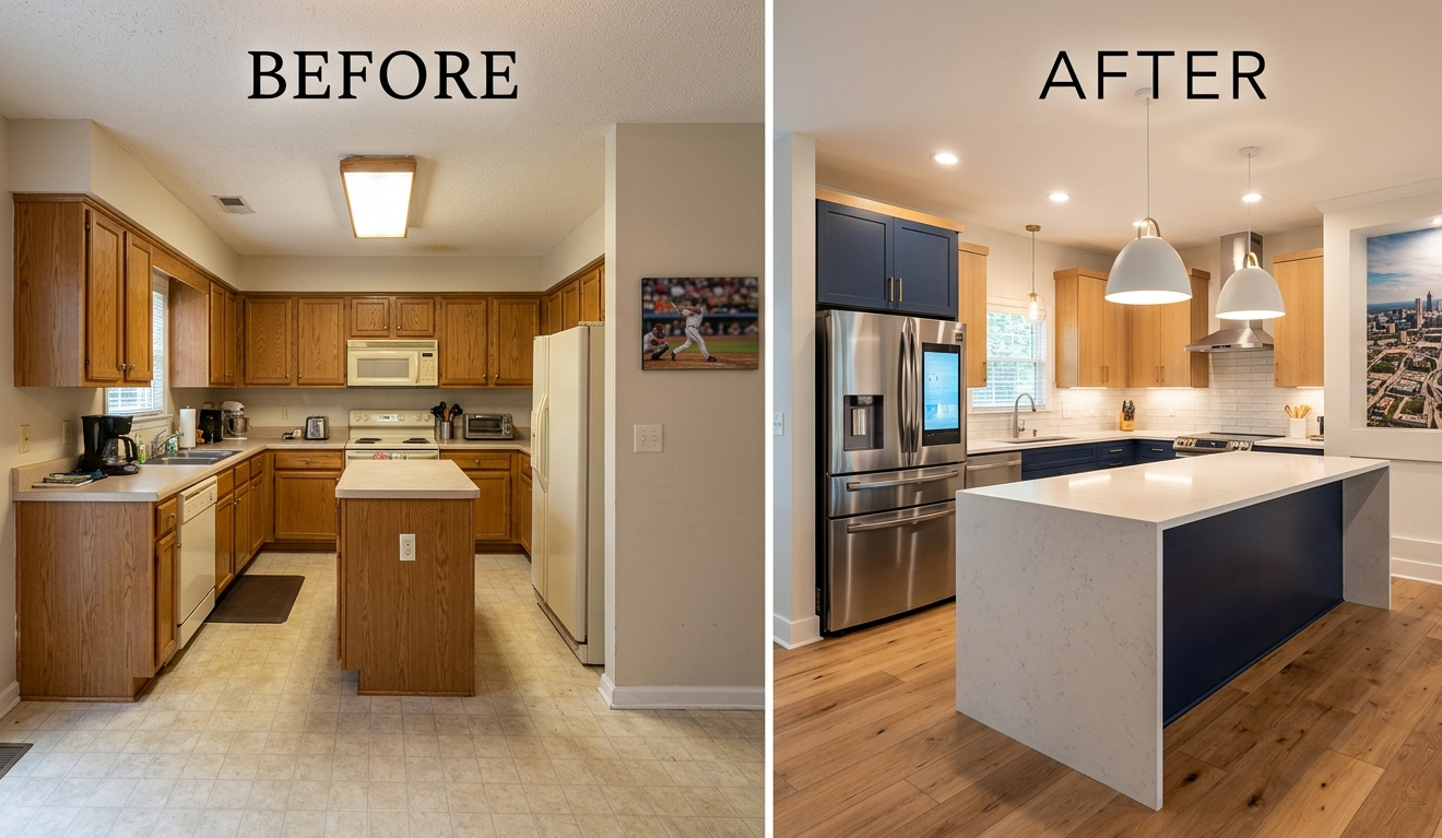 Before and After Atlanta House Flip